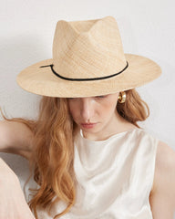 Sierra Wide Brim Raffia Straw Hat – Handwoven Summer Cowgirl Or Cowboy Hat