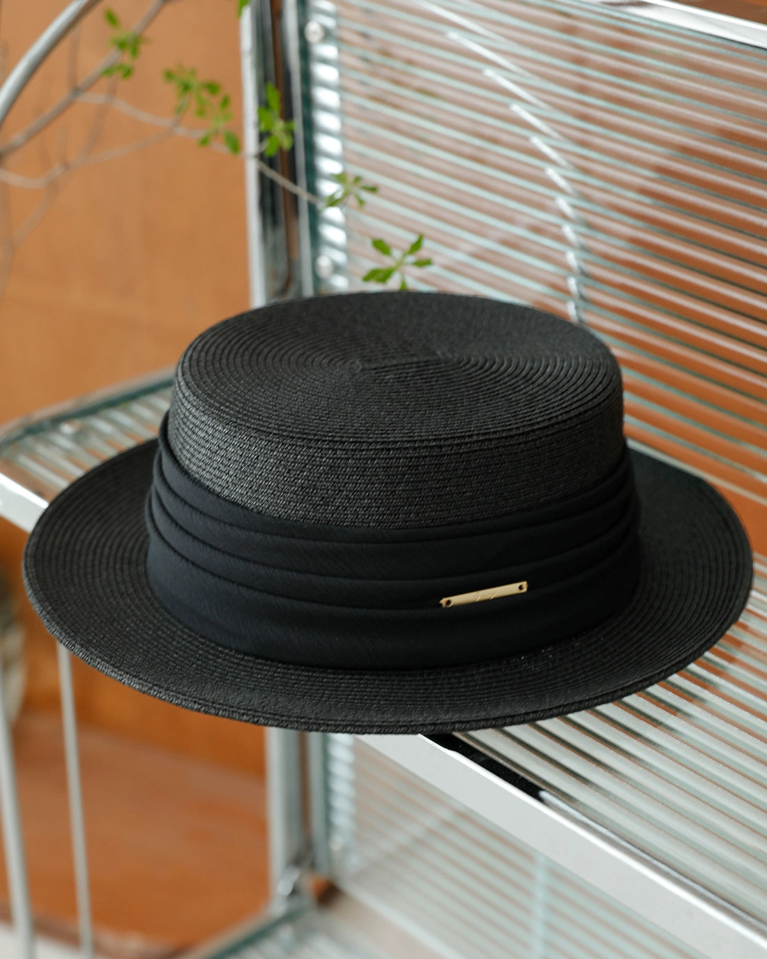 Clemence Raffia Boater Hat