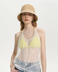 Isla Raffia Crochet Bucket Hat