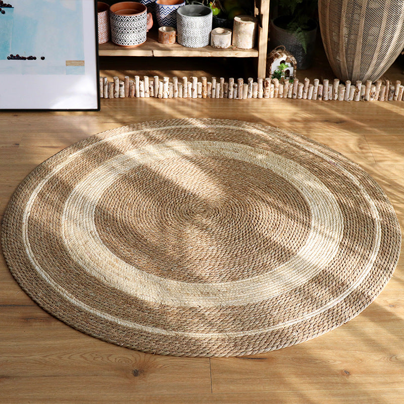 Terra Round Raffia Rug – Handwoven Natural Fiber Circle Mat