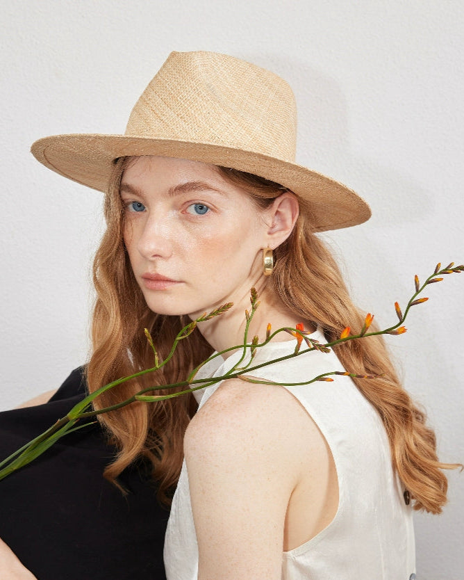 Sierra Wide Brim Raffia Straw Hat – Handwoven Summer Cowgirl Or Cowboy Hat