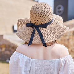 Aurora Open-Weave Raffia Sun Hat – Wide Brim Breathable Summer Hat