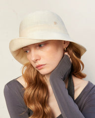 Silk Blend Wide Brim Sun Hat – Elegant Summer Bucket Hat for Women