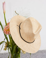Sierra Wide Brim Raffia Straw Hat – Handwoven Summer Cowgirl Or Cowboy Hat