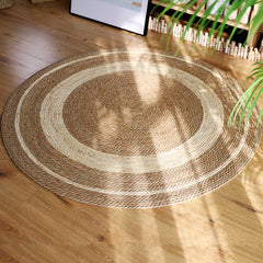 Terra Round Raffia Rug – Handwoven Natural Fiber Circle Mat