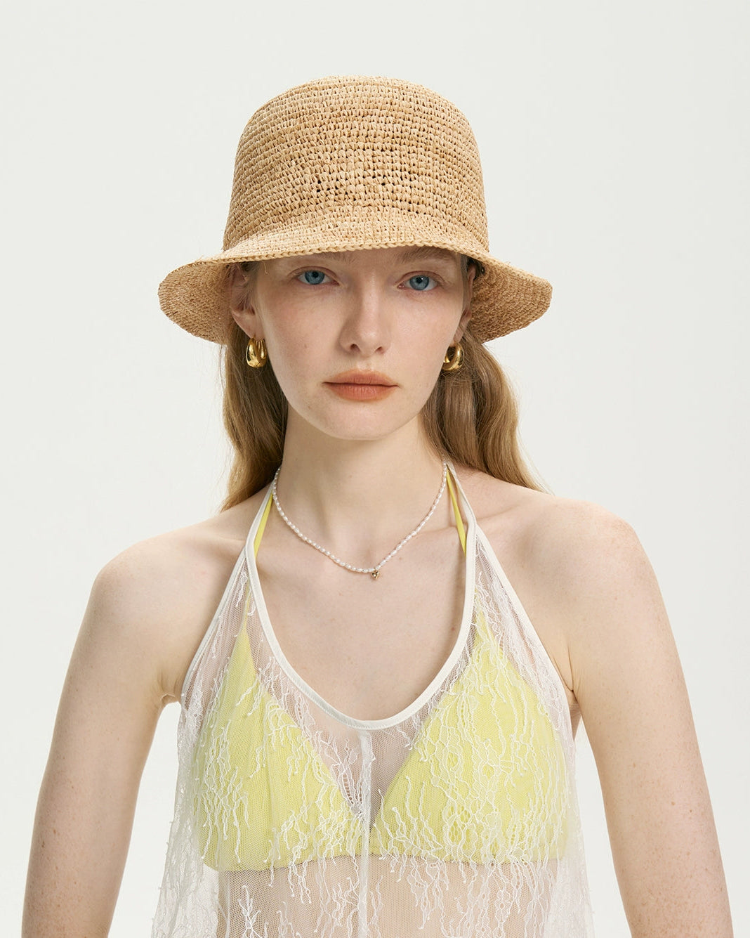 Aria Raffia Bucket Hat