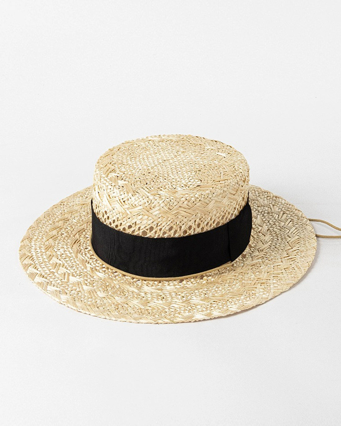 Elise Raffia Boater Hat