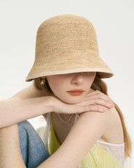Isla Raffia Crochet Bucket Hat