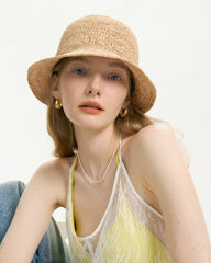 Aria Raffia Bucket Hat