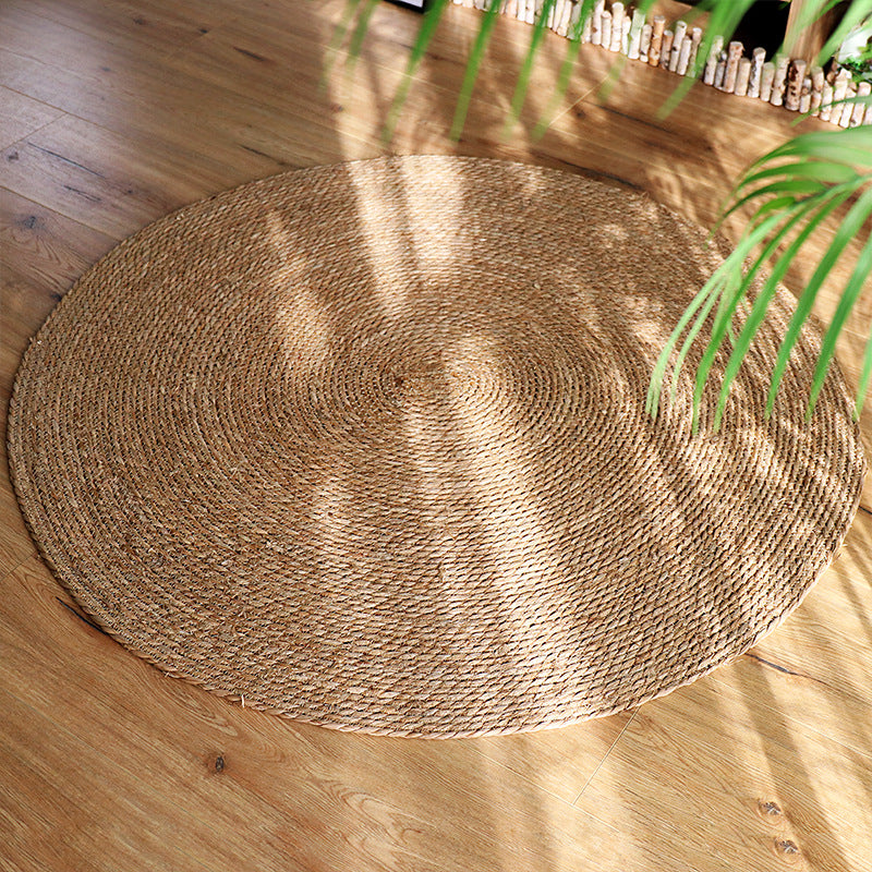 Terra Round Raffia Rug – Handwoven Natural Fiber Circle Mat