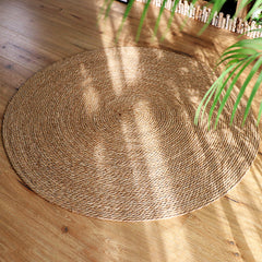 Terra Round Raffia Rug – Handwoven Natural Fiber Circle Mat