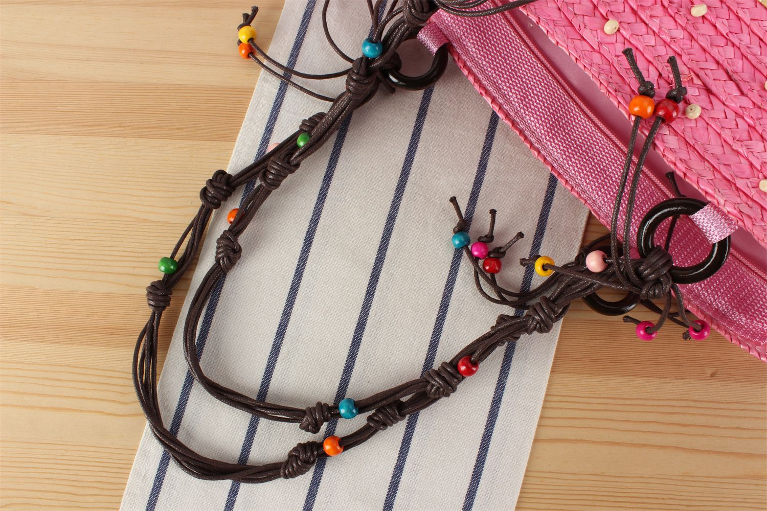 Fiesta Colorblock Raffia Tote