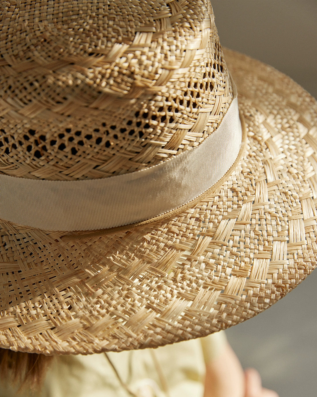 Elise Raffia Boater Hat
