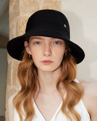 Silk Blend Wide Brim Sun Hat – Elegant Summer Bucket Hat for Women