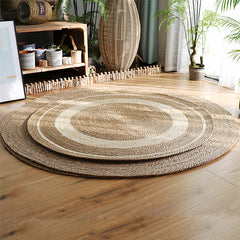 Terra Round Raffia Rug – Handwoven Natural Fiber Circle Mat