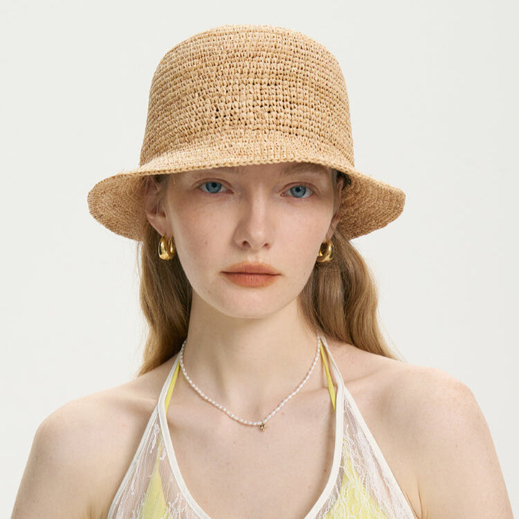 Aria Raffia Bucket Hat