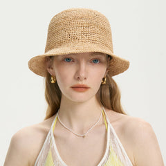 Aria Raffia Bucket Hat
