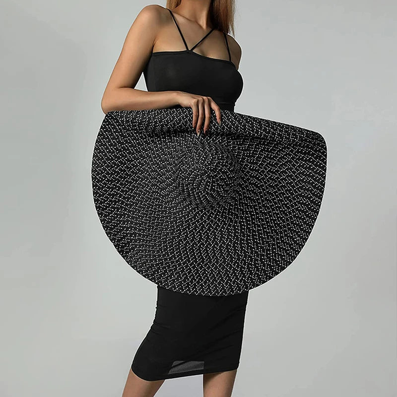 Solina Oversized Wide-Brim Raffia Sun Hat – Luxury Beach Hat
