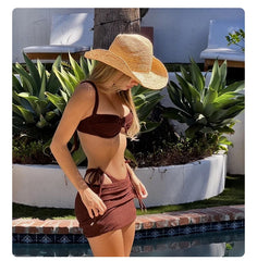 Del Mar Raffia Cowboy Hat – Handwoven Western Sun Hat with Minimalist Charm