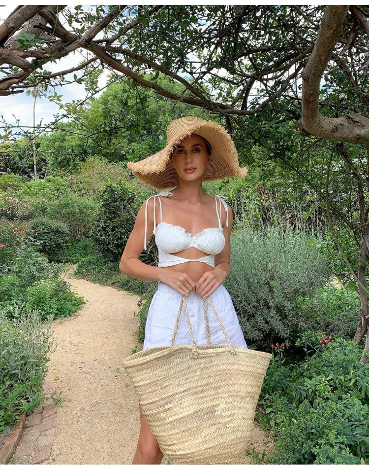 Zuri -Brim Raffia Sun Hat