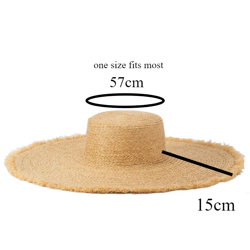Zuri -Brim Raffia Sun Hat